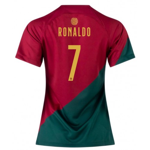 Fotballdrakt Dame Portugal Cristiano Ronaldo #7 Hjemmedrakt VM 2022 Kortermet